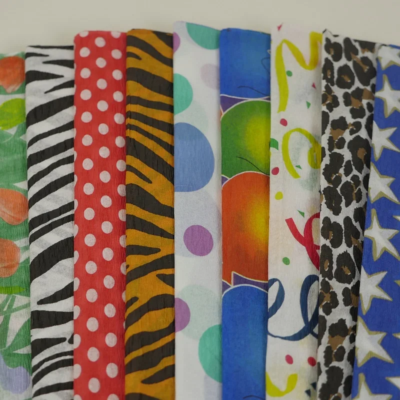 colorful craft crepe paper for wrapping and handmade