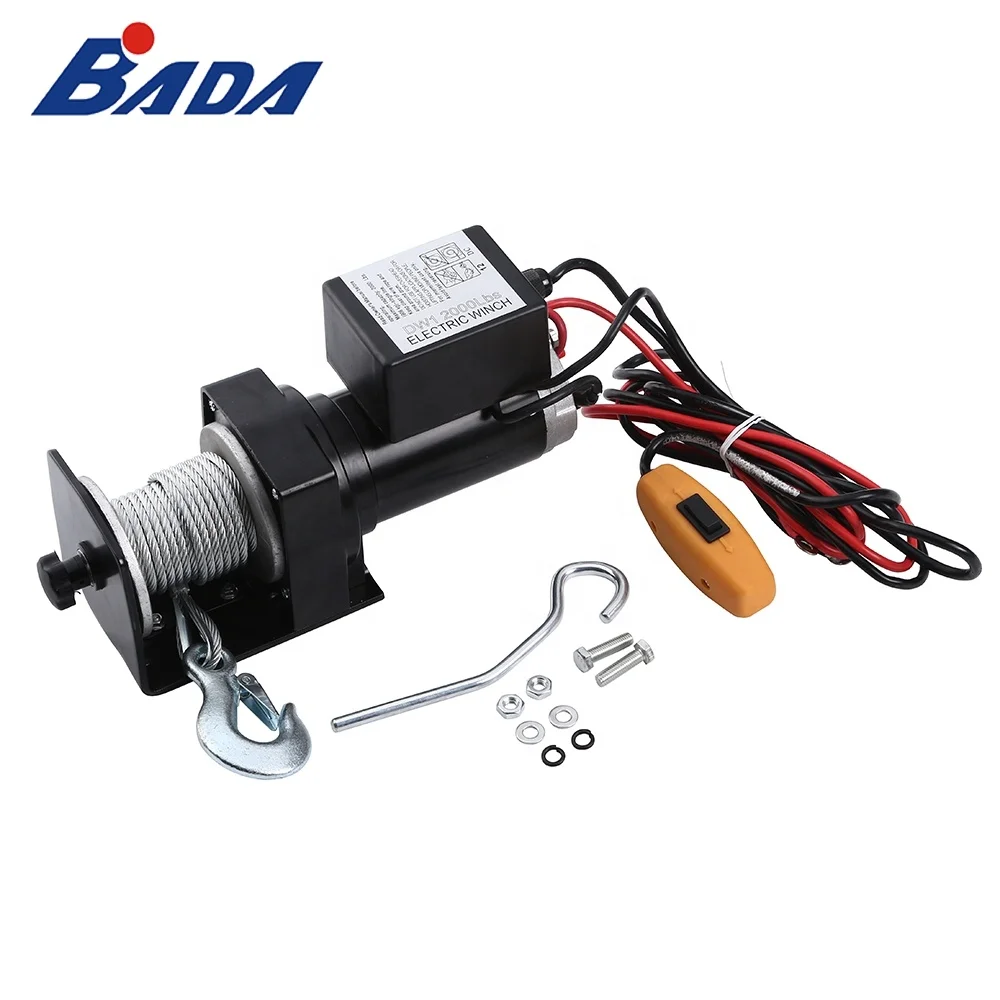 Factory produces sale 12V/24V DC 2000lbs(909kgs) power electric boat winch for cranes