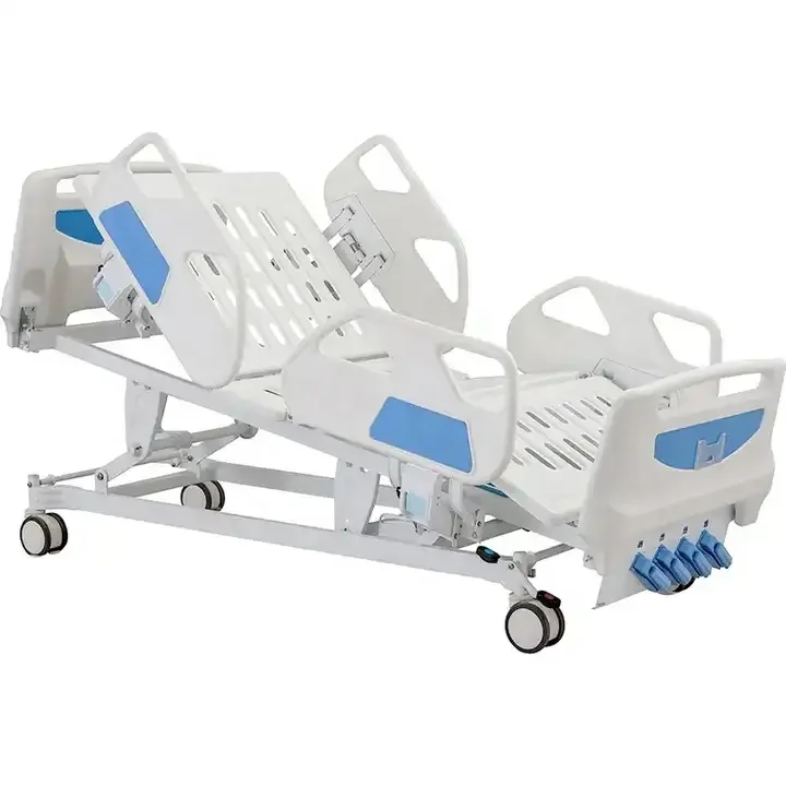 CE Standard Five-Function Manual Hospital Bed with Four Cranks Made of Durable Metal for Medical Use