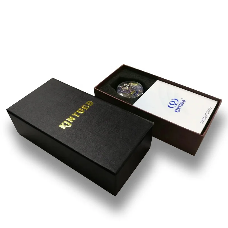 KINYUED Luxury Cheap Price Gift Box Custom Logo Dropshipping Mechanical Watch Men Watches Leather Waterproof Watch Alloy 6mm