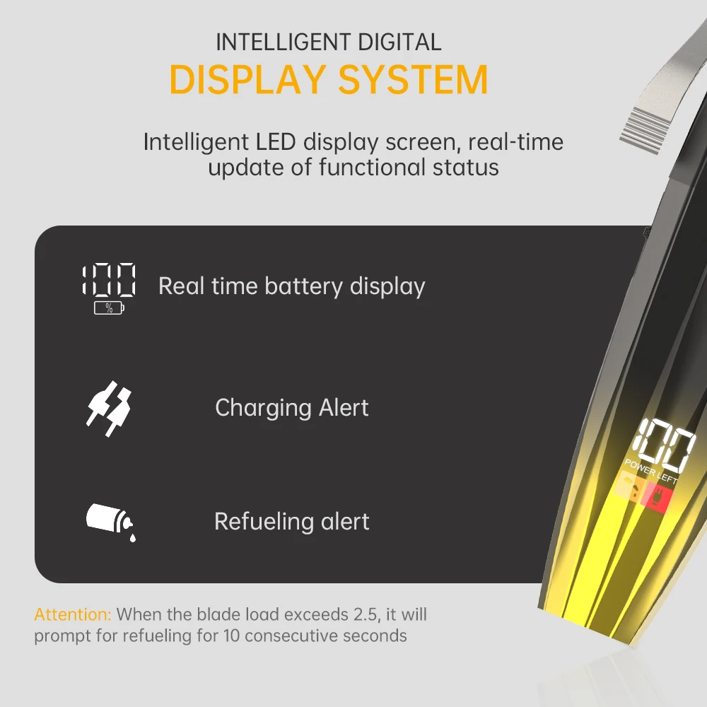 Hot Professional Metal Haircut Lcd Display Hair Cut Machine Hair Trimmer Waterproof Hair Clippers For Men