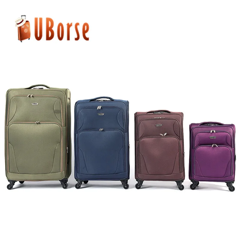 
Factory Set 3 Piece of Soft Nylon Luggage Set Travel Suitcase Trolley Suitcase Luggage With Spinner Wheels 