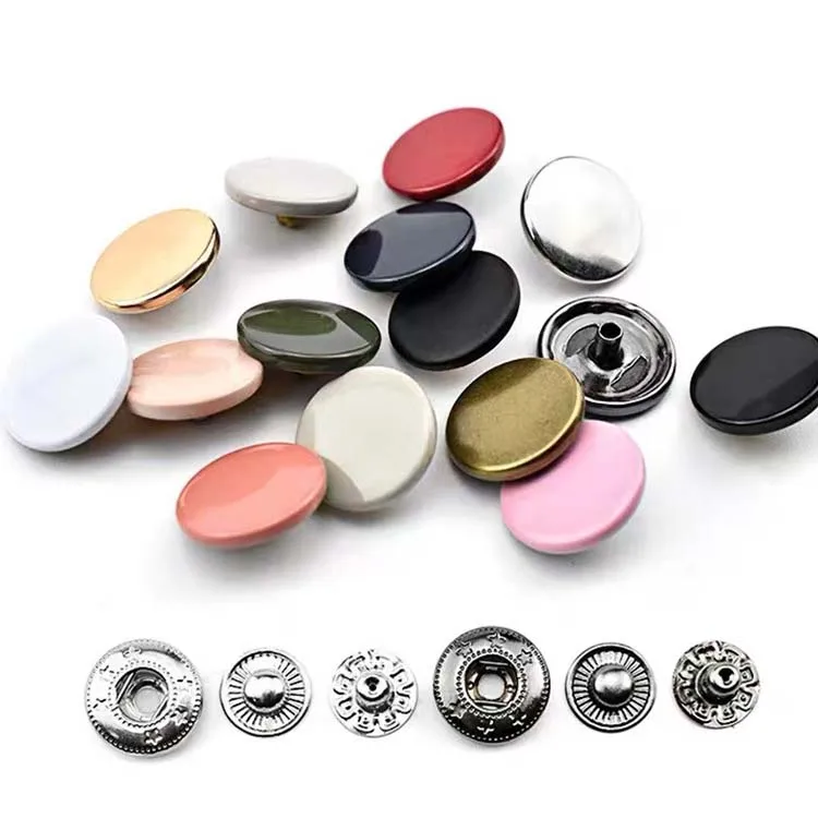 multicolor Customized logo brand size color custom buttons for Clothes snap metal button