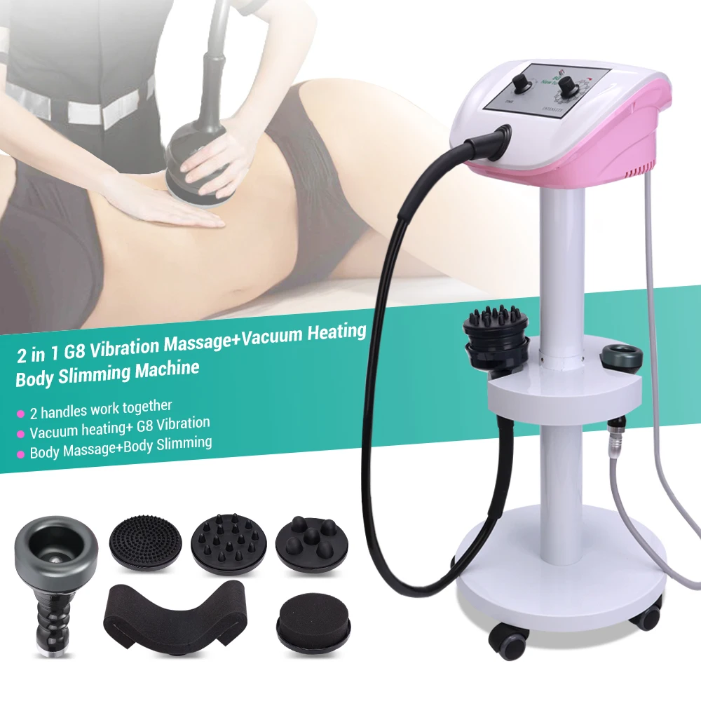 Newest 2 in 1 G8 Turbo Vibration Massage Cellulite Removal Machine with Vacuum G8 Massage Handle