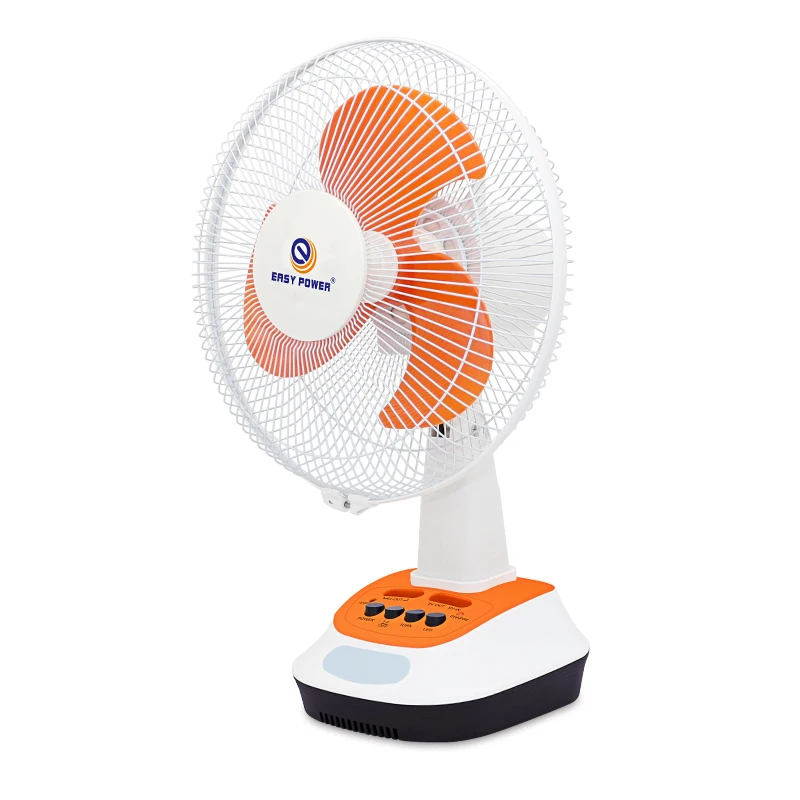 1 PC Bulb 12 Inch Rechargeable Fan Built In 6V 4.5 Ah Lead Acid Battery AC Charging Solar Charge Table Solar Fan