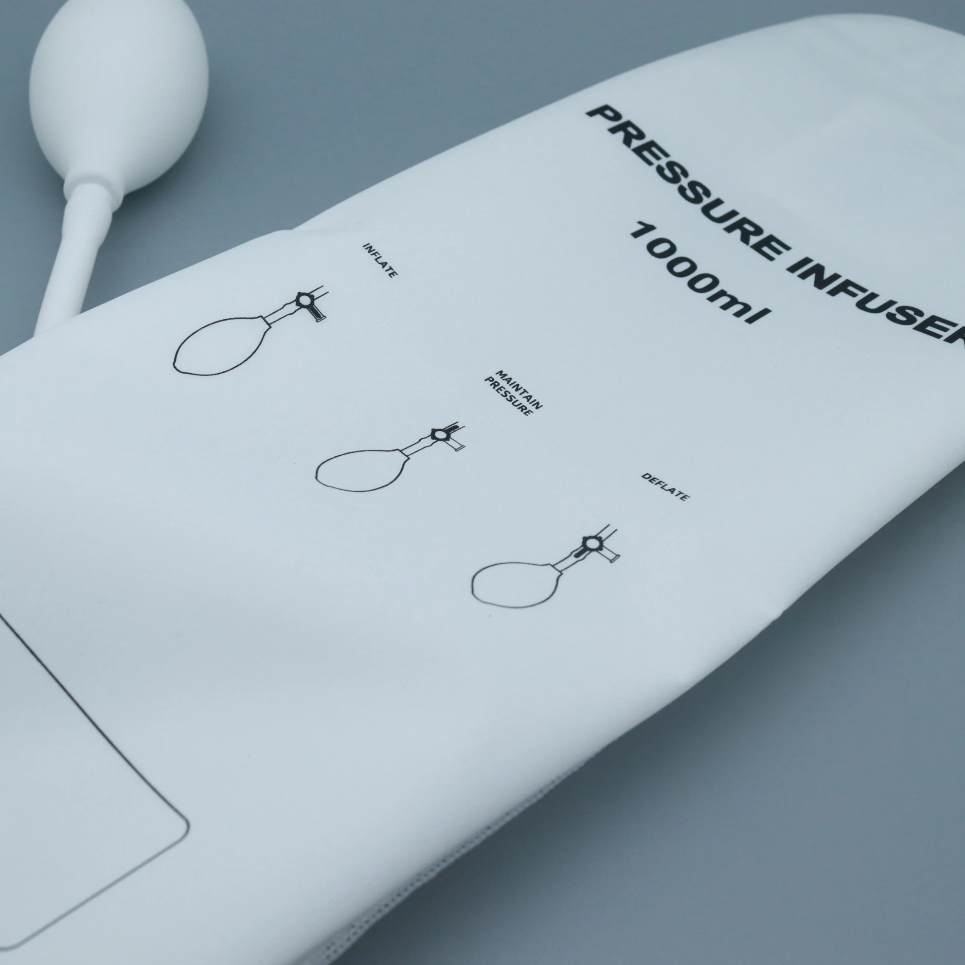 500ml 1000 MLdisposable medical tpu pressure infusor infusion bag with piston gauge