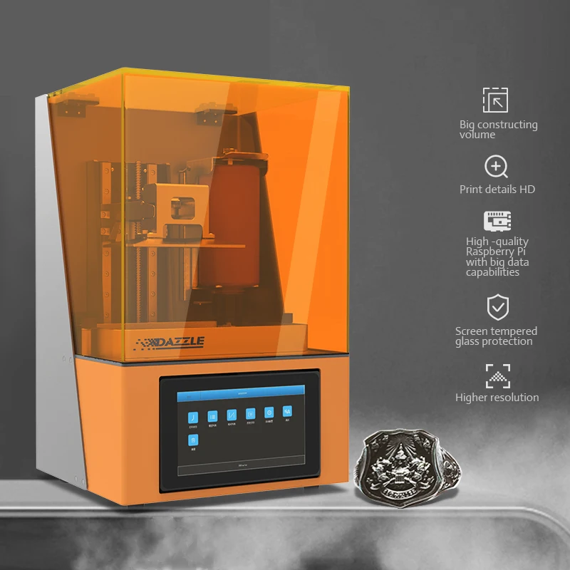 Dazzle 3D Wholesale L140 Pro 4K 2024 Dental Resin 3D Printer 140*78*150mm Professional 3D Printing Machine