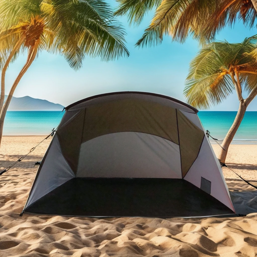 Wind Valley Lightweight Pop-up Beach Tent Easy Setup 2-3 Person UV Sun Shade Shelter for Outdoor Camping With Aluminum Pole