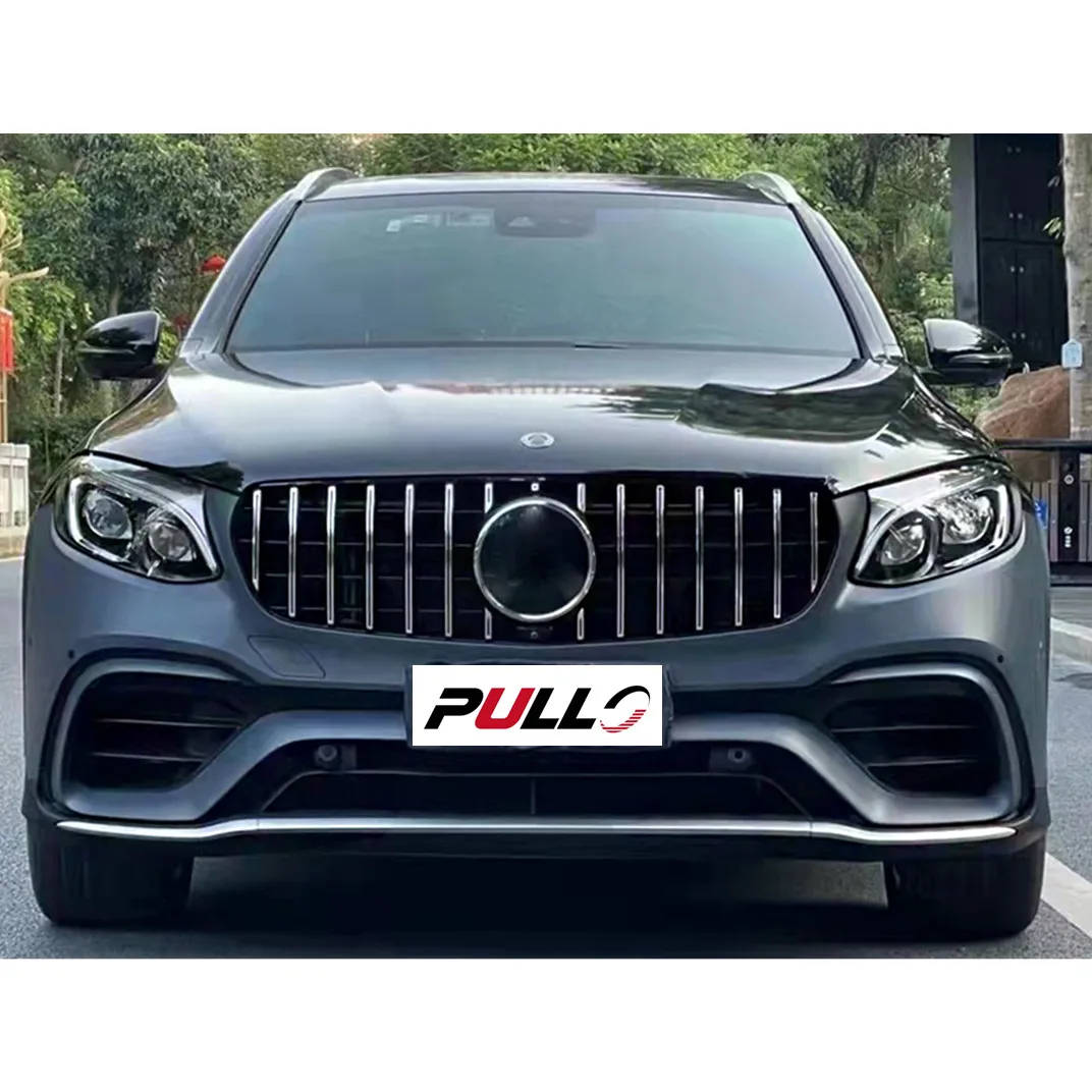 Body kit for Mercedes benz GLC class X253 15-19 upgrade to GLC63 AMG style include front and rear bumper with grille rear lip