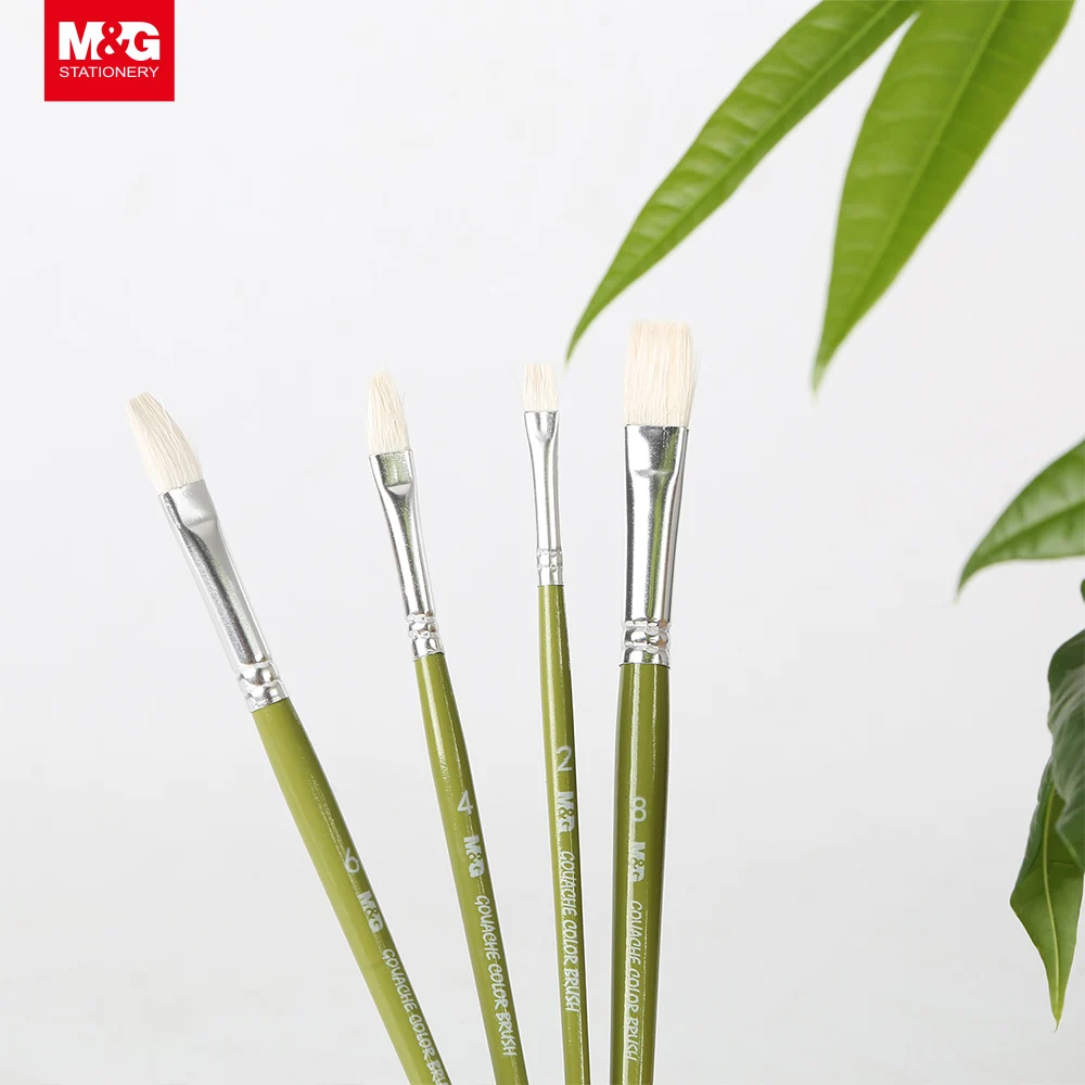 M&G Best Selling 4pcs Set Guoache Art Oil Painting Brushes for