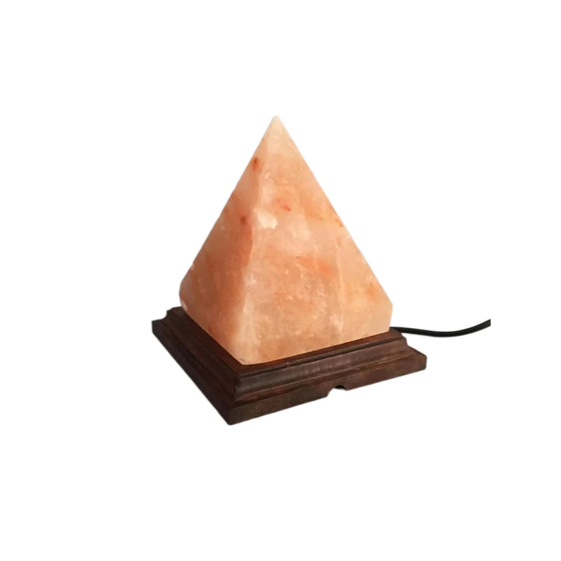 Natural Aroma Pink Rock Lamp  Natural Himalayan Salt Lamp Wooden Base For Room Decoration Hand Carved Light
