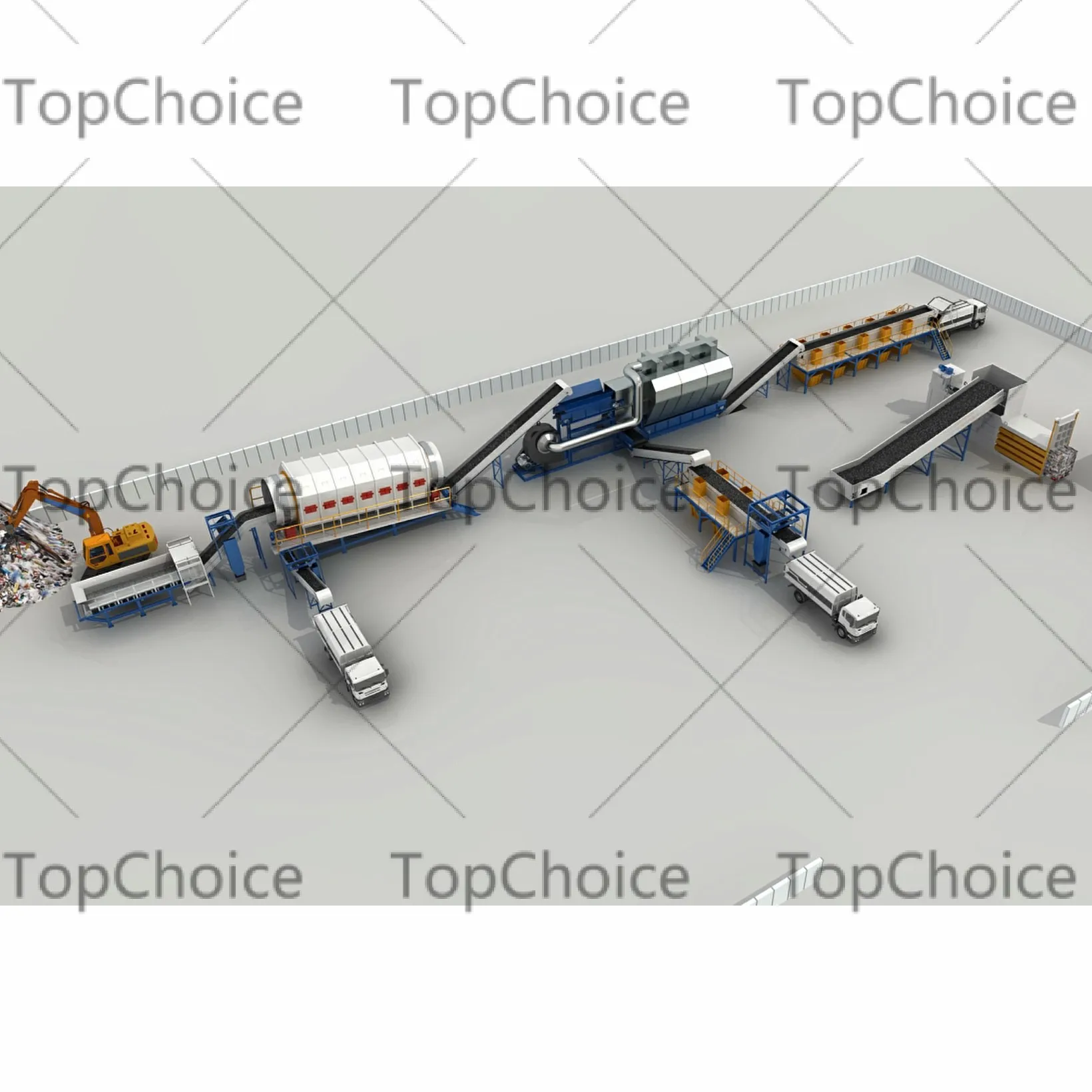 Solid Waste Belt Conveyor Waste Disposal Station Urban Solid Waste Model