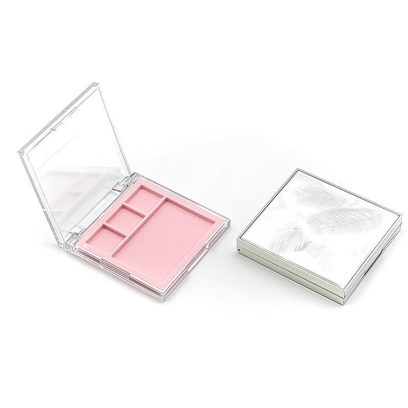 Square 7 Grill Eyeshadow Palette Packaging Blush Box Customizable Plastic Design Empty Eyeshadow Packaging