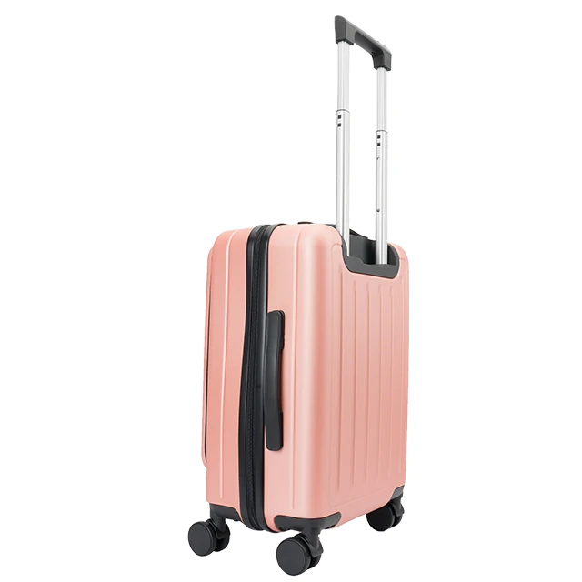2024 Hot Selling TSA Lock Aluminum Frame Suitcases Luggage with USB Charging Port Cup and Phone Holder for Travel