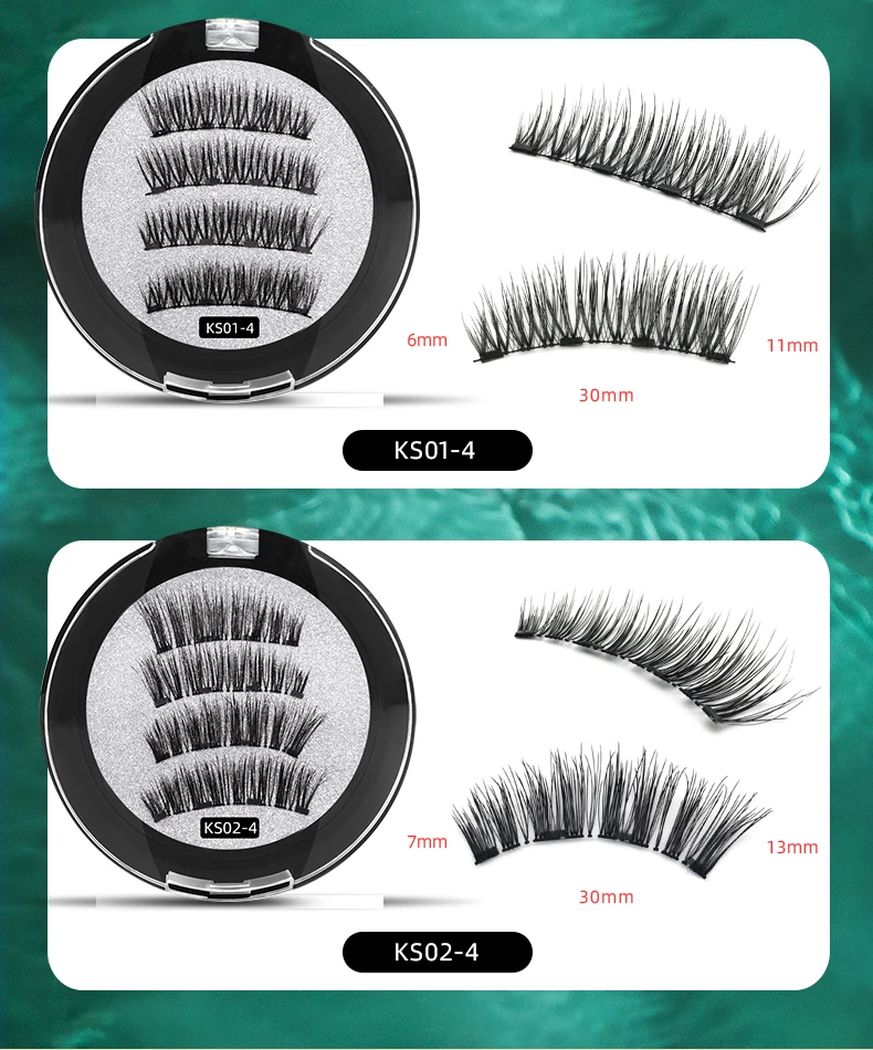 3D magnetic eyelashes With 4/5 Magnets handmade Mink eyelashes extended Reusable false eyelashes magnetic lashes wholesale