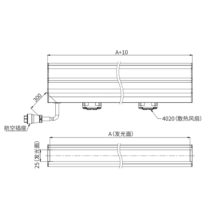 For High Speed Vision Inspection Machine Vision Light High Power Led Line Scan Light of 120*16mm