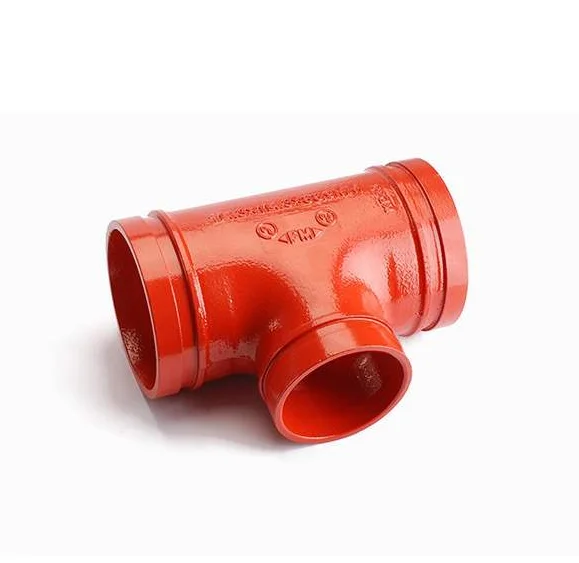 131RX Ductile Iron Sand Casting Threaded Grooved Pipe Fittings And Accessories Reducing Tee Quick-connect  With Female