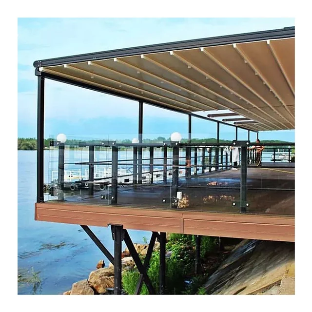 Outdoor Awnings Waterproof Electric Folding Cover Aluminum Retractable Roof
