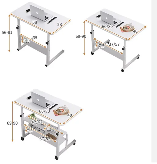 Quality wholesale top wooden modern cheap mobile wheels computer desks laptop stand office desk executive cheap