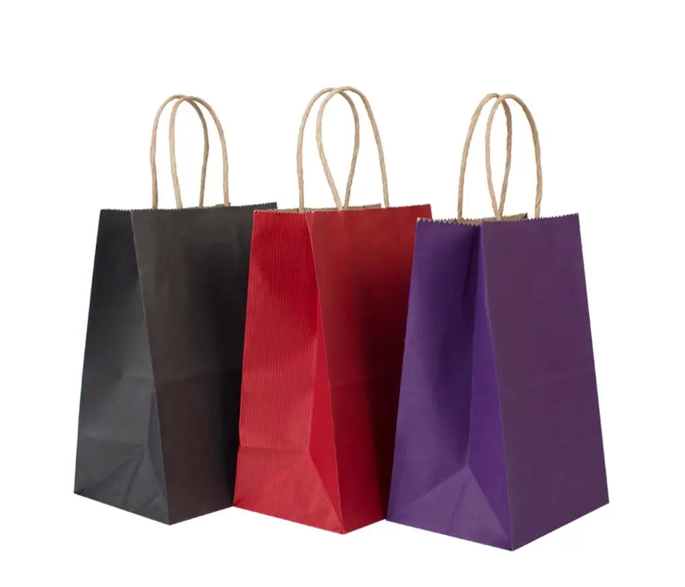 Large Size Luxury Clothes Packaging Paper Bag With Your Own Logo,Recycled Brown  Kraft Paper Bag,custom paper bag