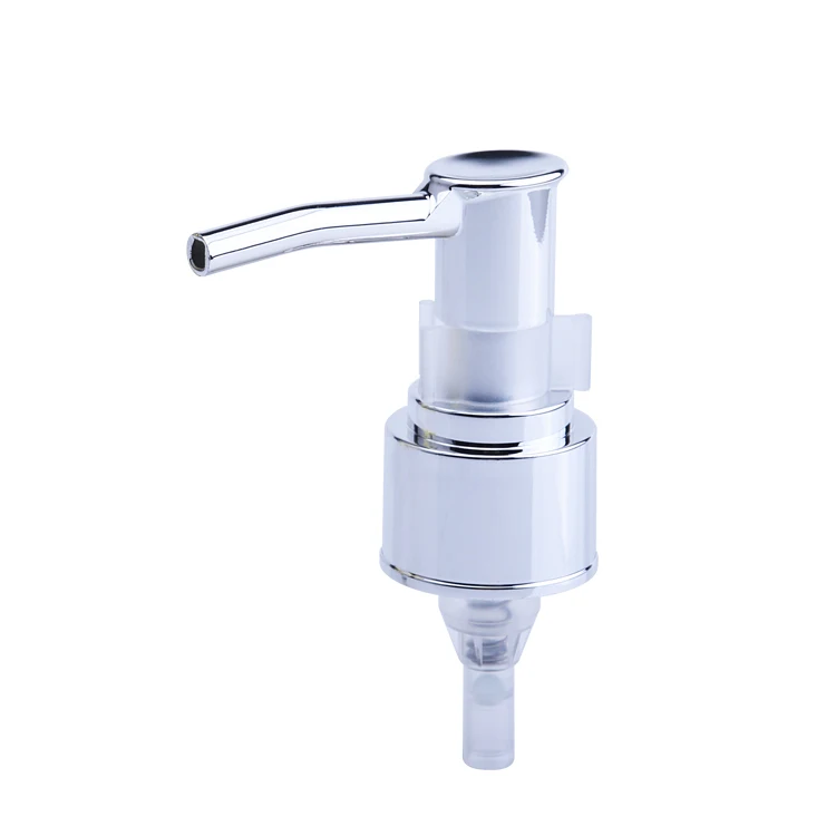 Non Spill liquid soap pump dispenser silver plastic lotion pump clip lock