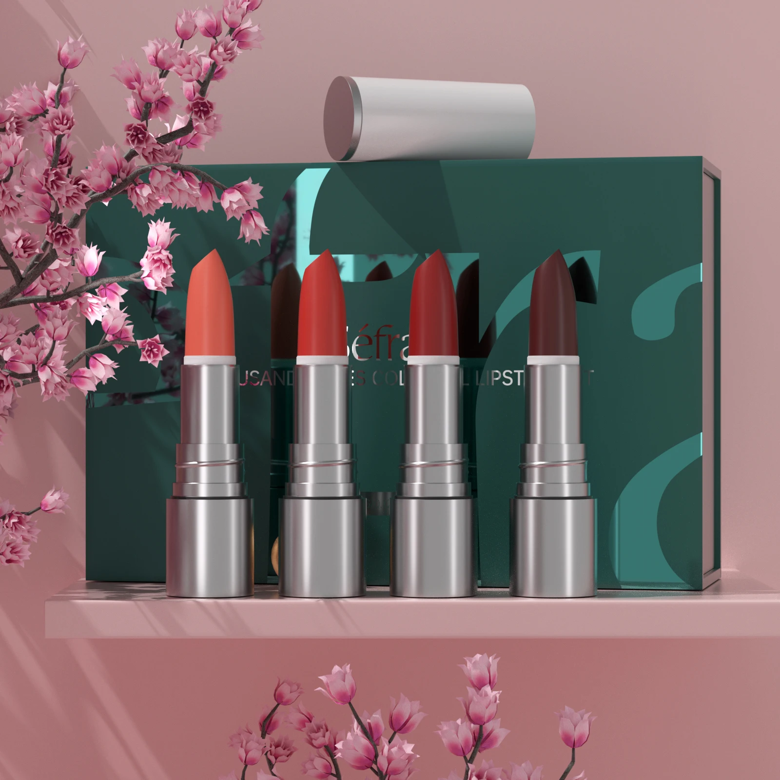 US Dropshipping Sefralls Thousands KISSES COLORFUL LIPSTICK SET Long Lasting Non-Stick Cup colorful Matte Lipstick Set