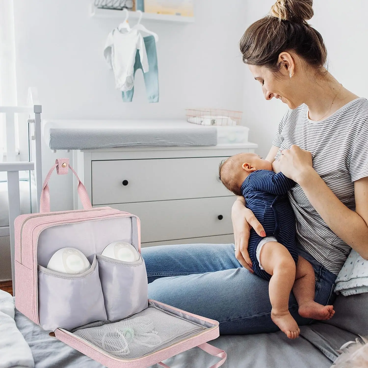 Portable Warmer Insulated Baby Bottle Thermal Tote Breastmilk Cooler Breast Pump Bag