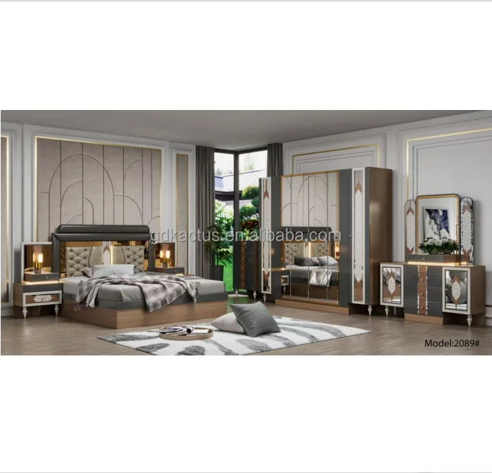elegant cheap price king size minimalist bedroom furniture set