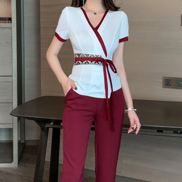 Foot bath technician new work clothes sexy slimming suit health pavilion foot massage bath massage foot work clothes
