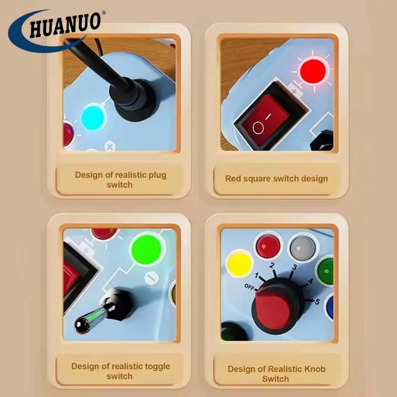 Busy Board Switch Light Game Console Toy Baby Sensory Learning Activities Montessori Toys for Boys&Girls Gift