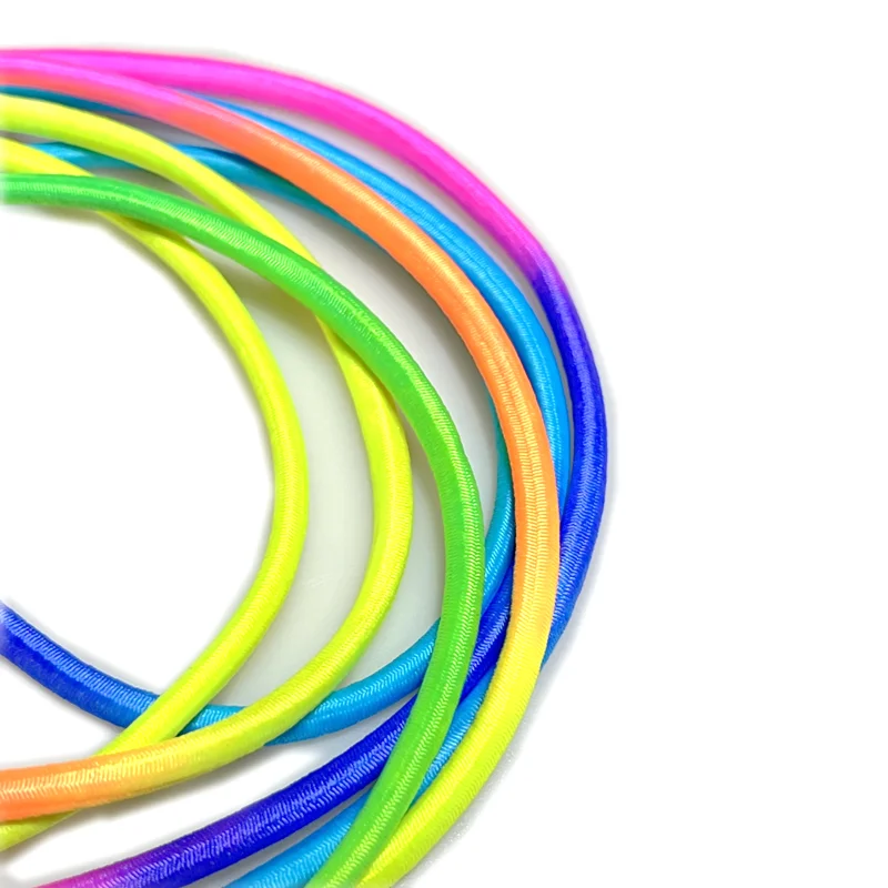 Hongyu manufacturer rainbow elastic jump rope amazing kids toys skipping rope springseil