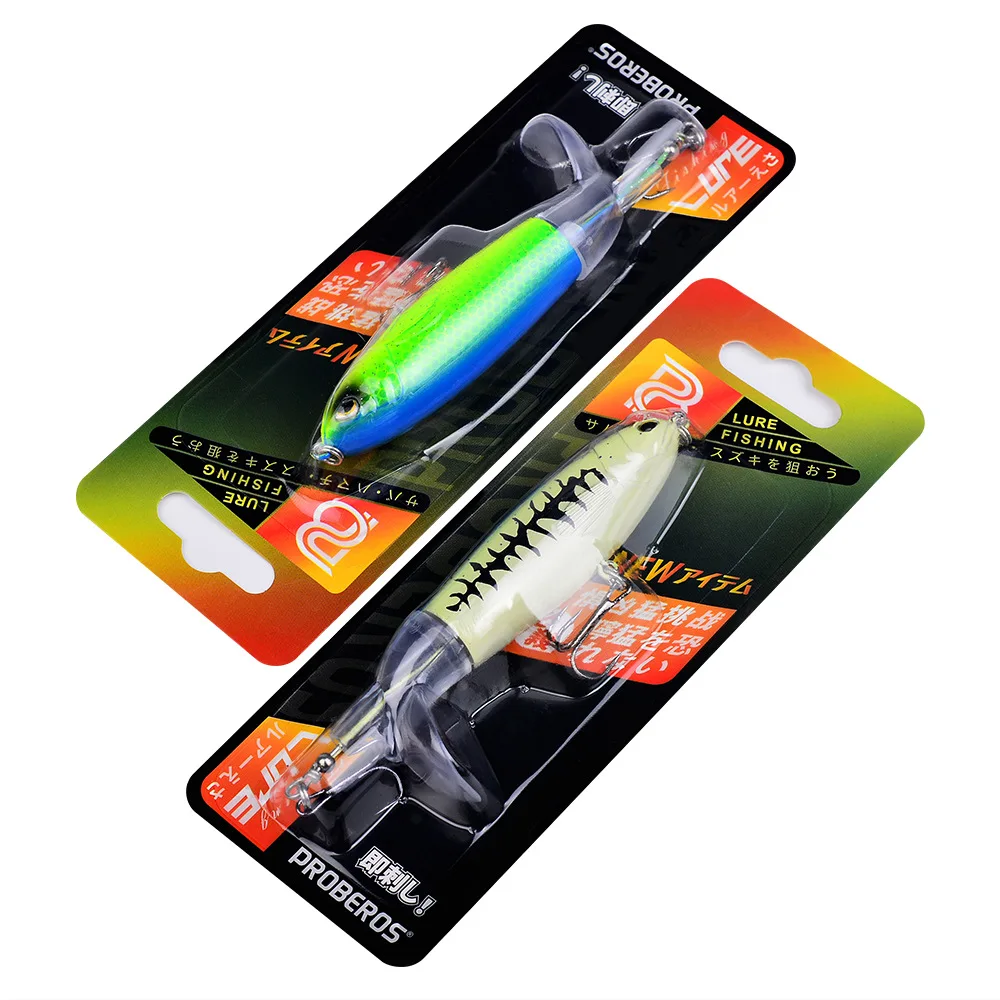 Topwater Fishing Lure Whopper Popper Artificial Bait Fishing Lure Top Water Bait With Spinning Tail