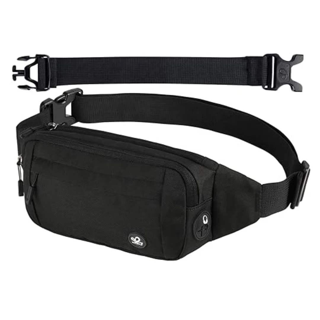 Anti-theft large size running waist belt bumbags for men women travel or running walking