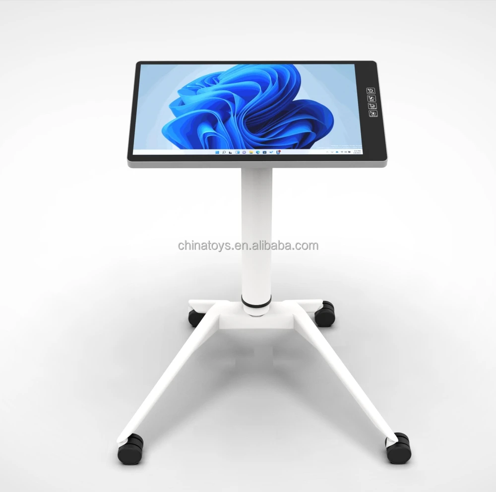 Modern high performance Power over Ethernet pneumatic lifting lecture table light podium for smart classroom & training room