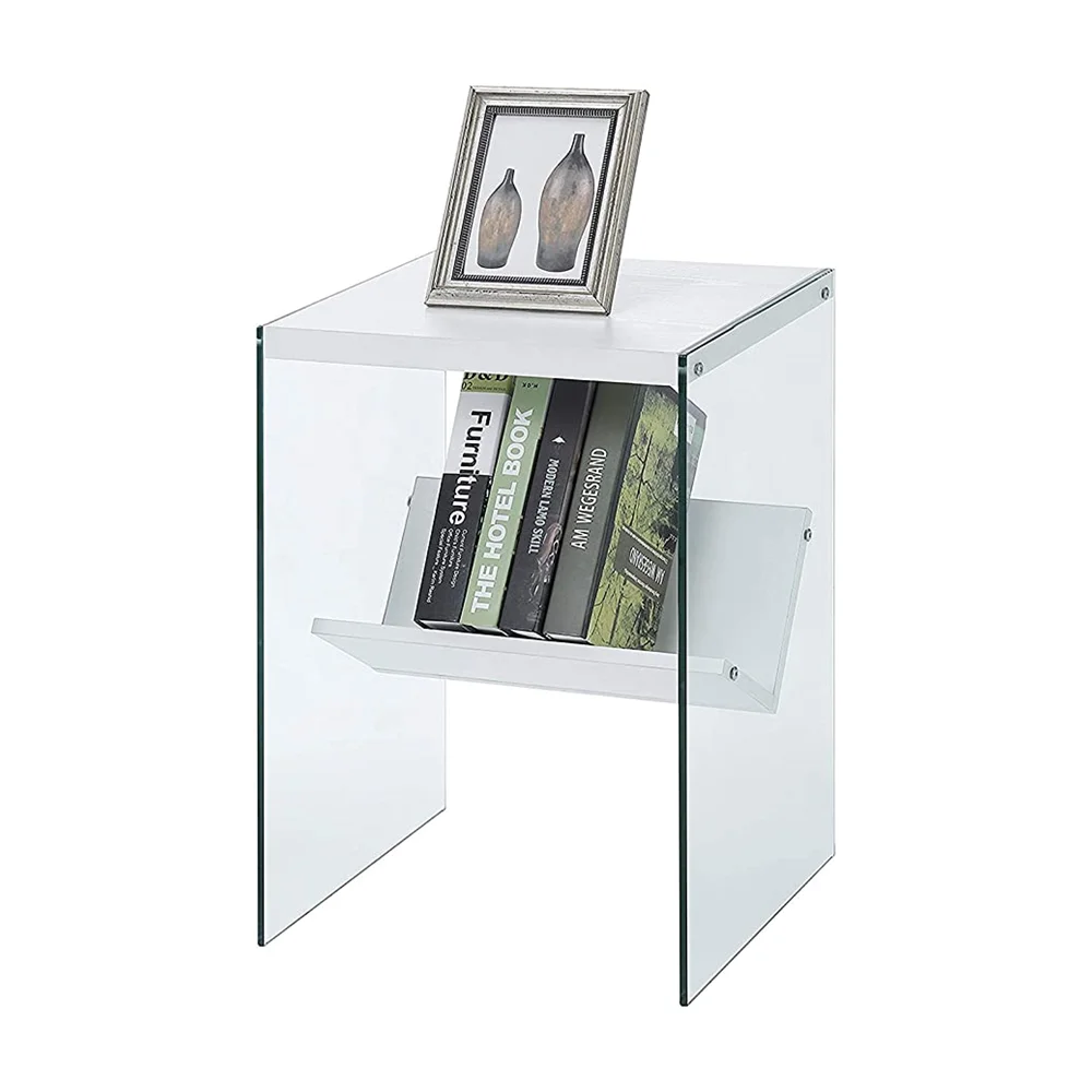 Nordic Square Mirror Modern Luxury Sofa Side Coffee Table Clear Acrylic Coffee Table