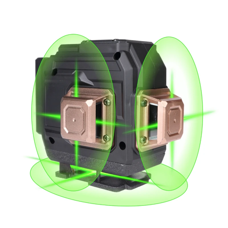 12 lines green light 360 degree laser meter ground cross line marking meter self leveling laser level 3d tool