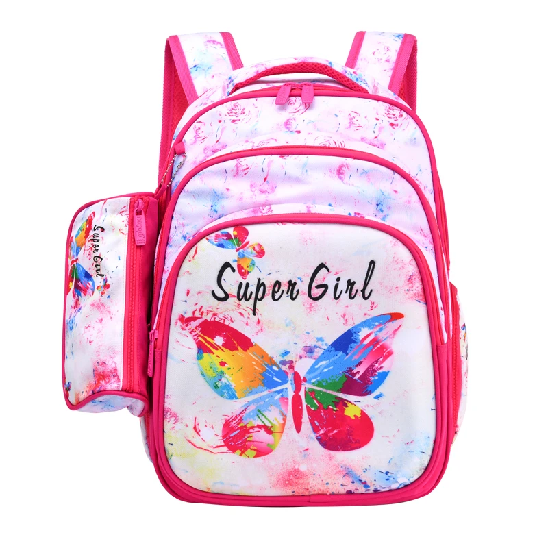 17 inches 2 pieces set 3D EVA cartoon character fashion school bag with heat transfer pattern