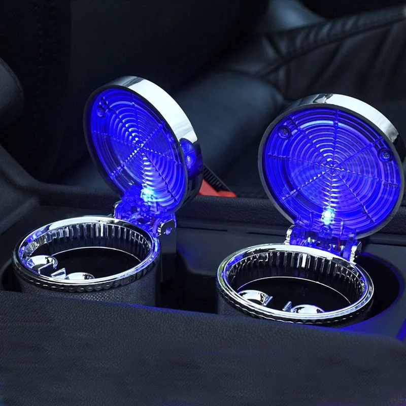 High quality LED Light Color Changing Car Ashtray with Lid