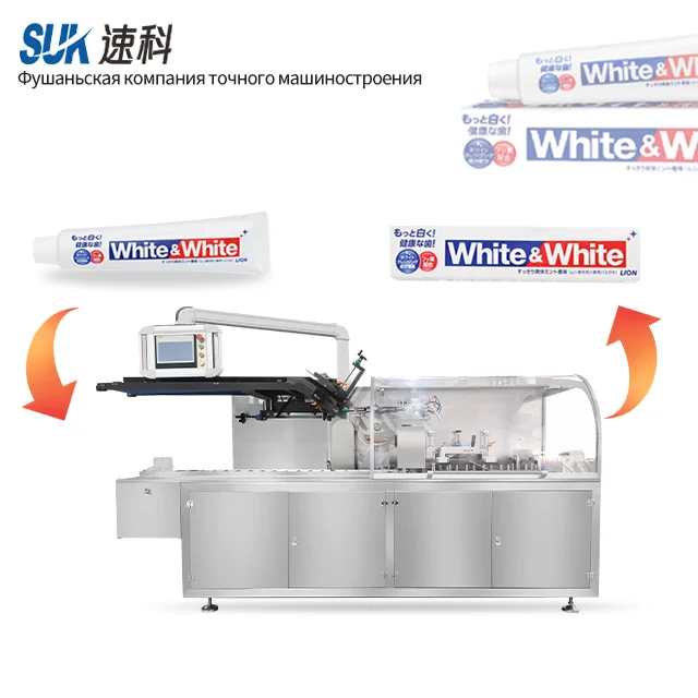 Машина для упаковки в картонные коробки для зубной пасты