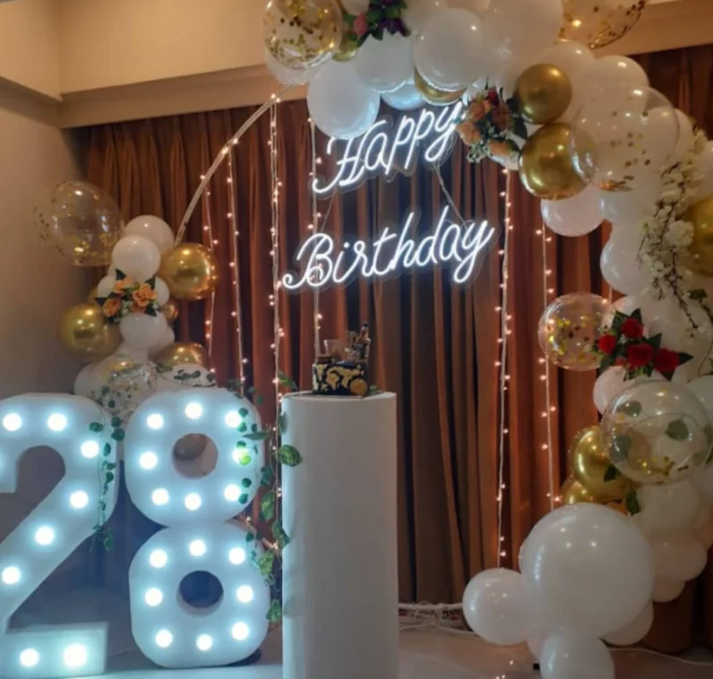 Wedding Decor Background Iron frame round arch golden backdrop party iron ring Metal wedding arch