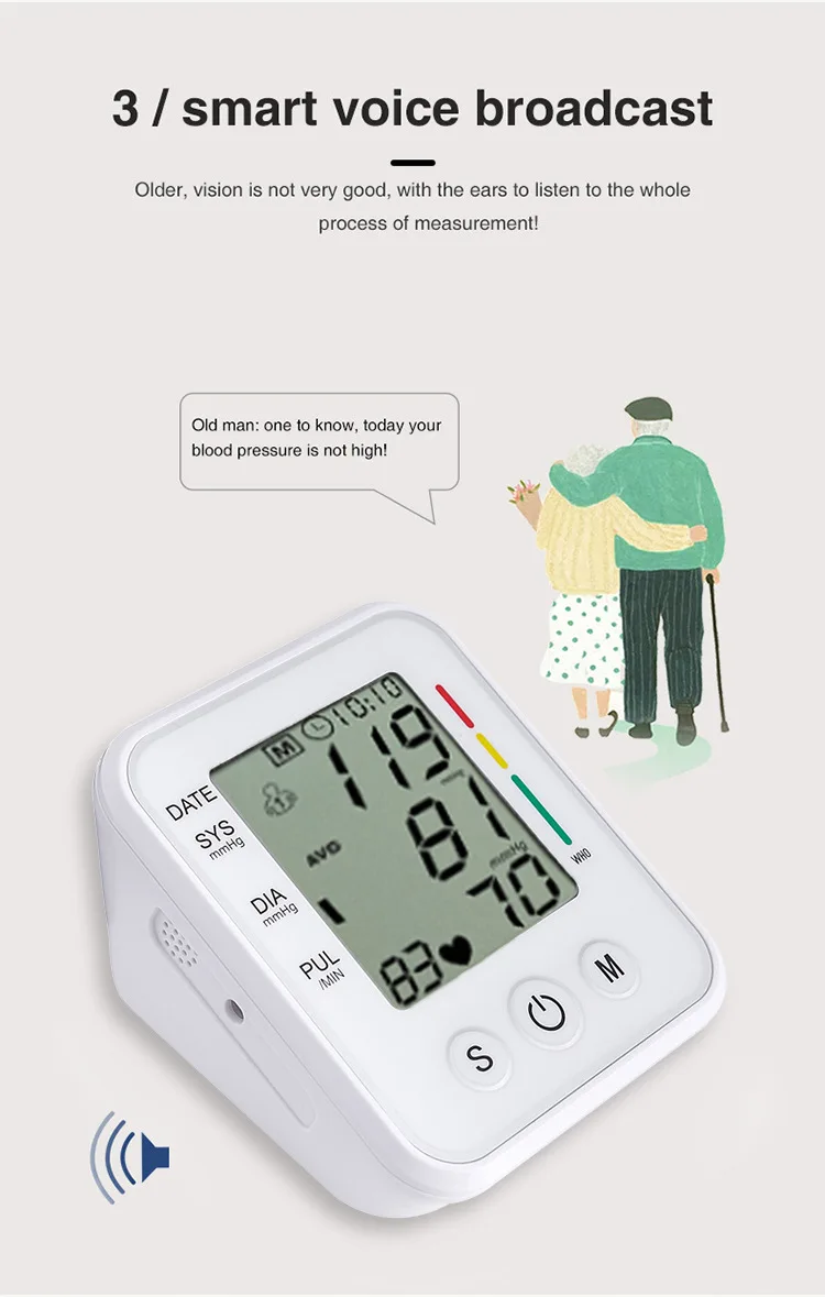 Electronic Blood Pressure Monitor Arm Style Digital Blood Pressure Monitor Accuracy Extra Large Cuff