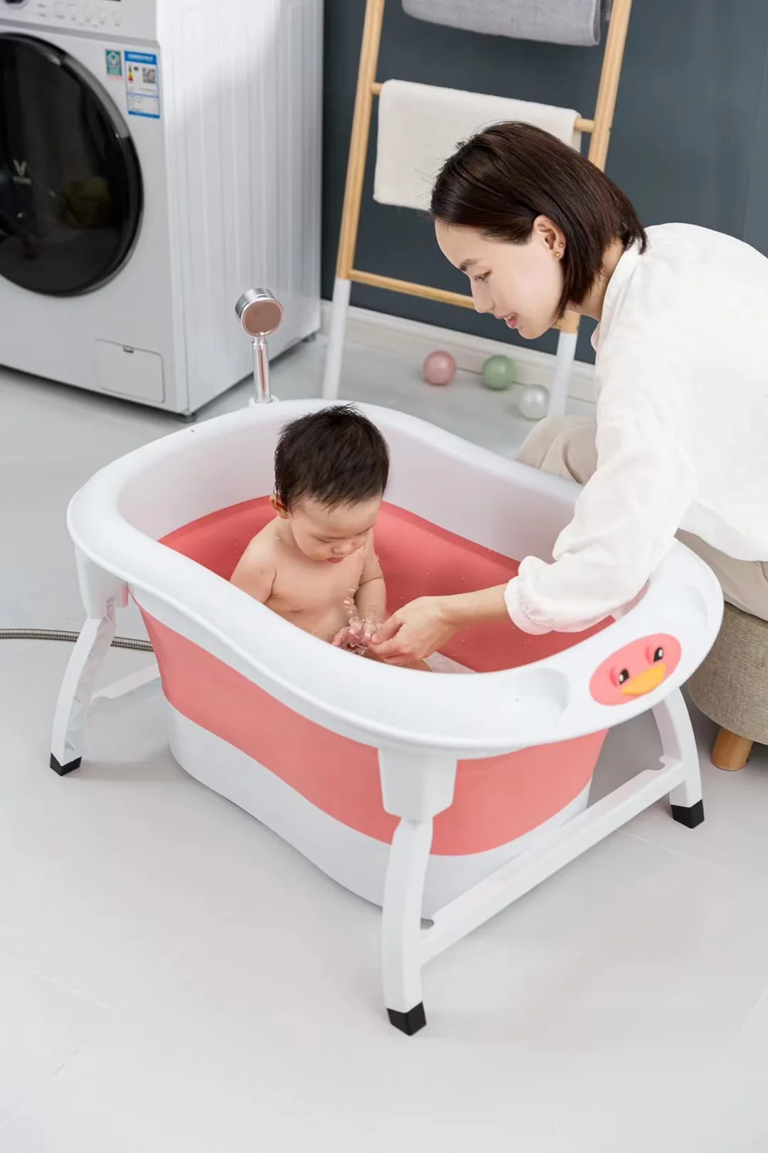 Bath Tub Children Bebe Kids Bathtub Newborn Baby Folding Tubs Bath Body Washing Portable Folding Swim Cover Feature Eco Material