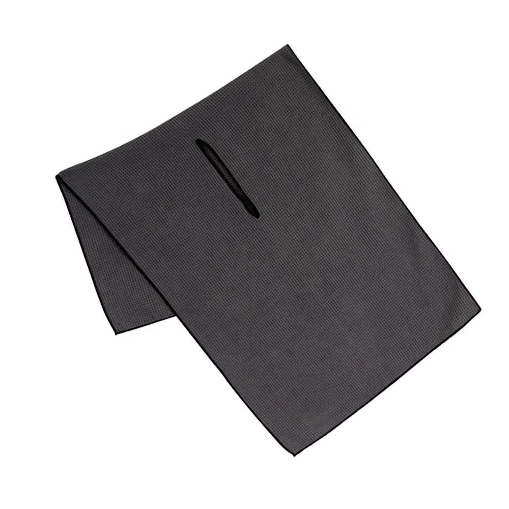 Custom Embroidered Logo Sublimation Magnetic Grommet Hook Golf Towel Microfiber Waffle Golf Accessories Golf Towel