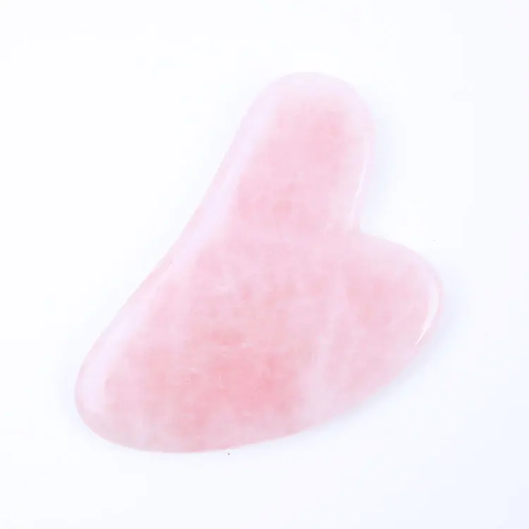 oem natural crystal jade massage rose quartz tool gua sha stone