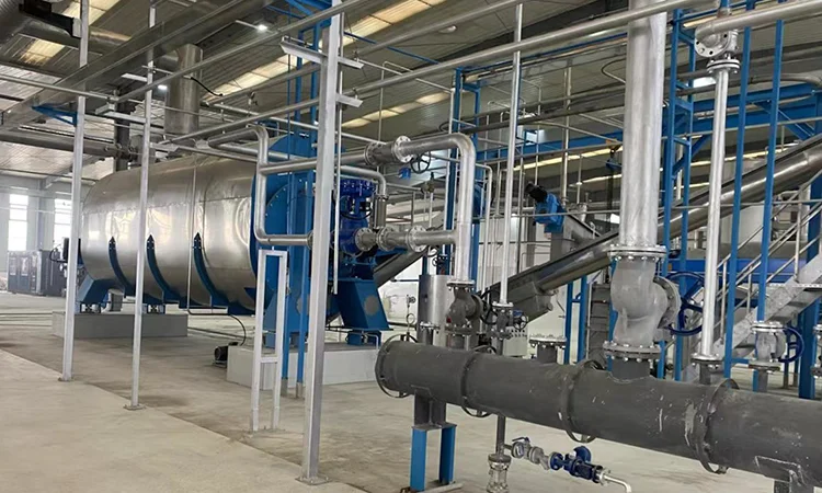 Meat rendering Slaughter waste processing and treatment plant .Transformed into animal protein Meat and bone meal