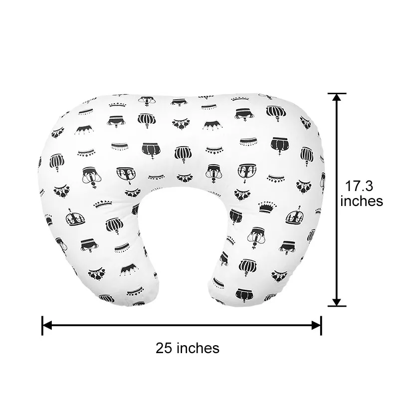 Custom Multi-function Soft 100%Cotton U-shape Baby breast feeding pillow