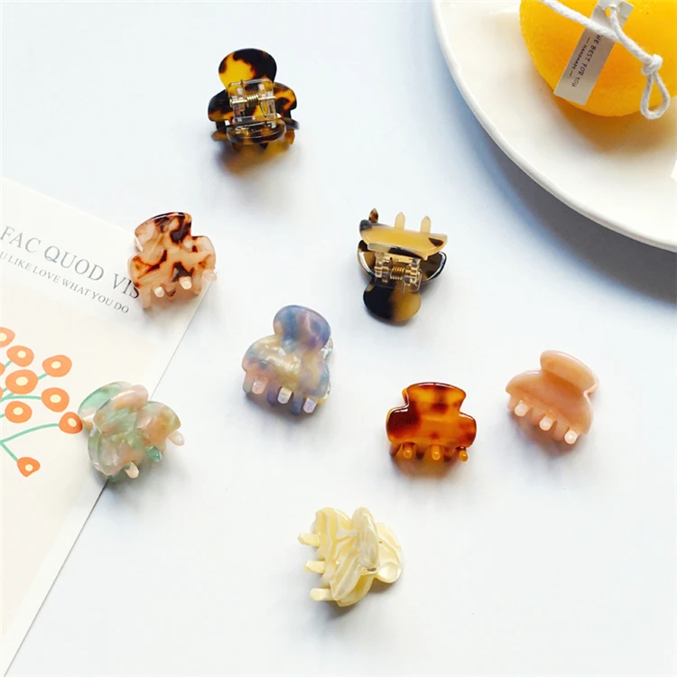 2.7CM Fashion girls accessories Mini small size ins Customized acetate acetic acid cute girls hair claw