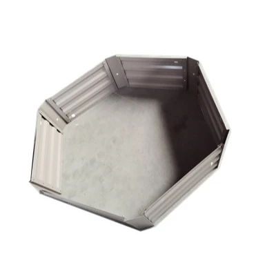 
square aluminum raised garden bed elevated planter box kit rattan pattern 