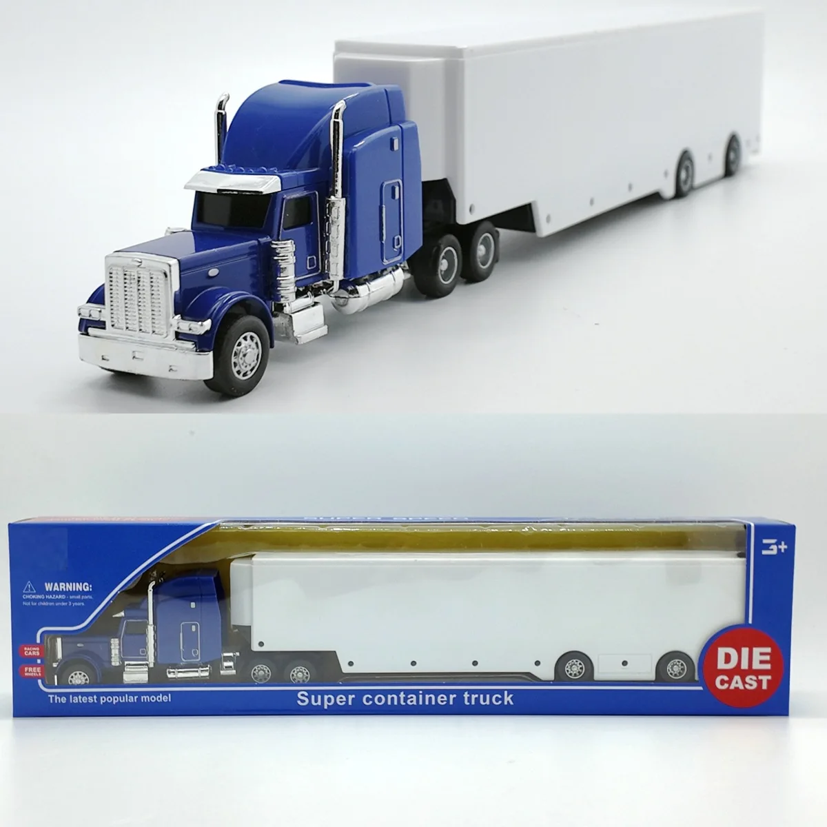 Custom Logo Oem/Odm Alloy Toy Container Truck 1:50 Scale Free Wheel Diecast Models Sliding Vehicle Carrier Container Truck Toys