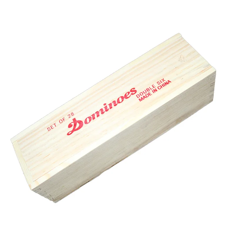 Wholesale Professionnel White Domino 28 Piece Set Board Game Toy Double Six Blank Sublimation Dominoes Set With Wooden Box